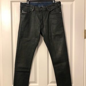 Diesel Tephhar waxed green denim W32. Excellent